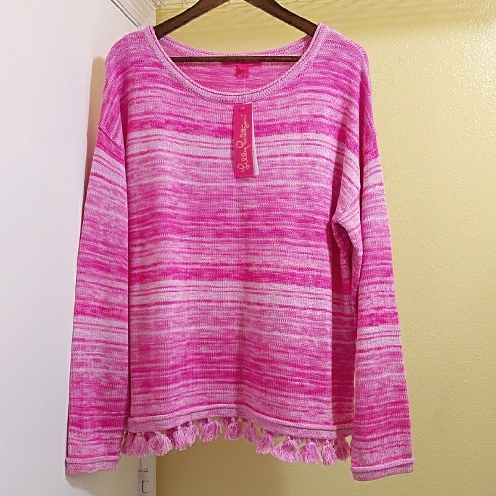 NWT Jody Relaxed Shoulder Sweater Pink -‎ Size XL